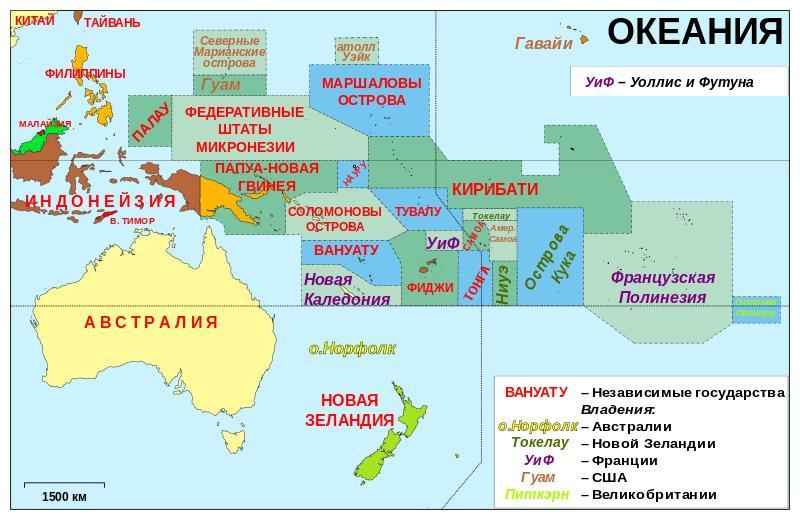 География Океании: характеристика региона, климат, животные, растения, население и страны